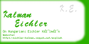 kalman eichler business card